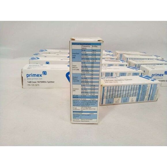 Lot of 14 - Primex 1x8 Coax 1675Mhz Splitter -Part# 125-1576 - Picture 3 of 6